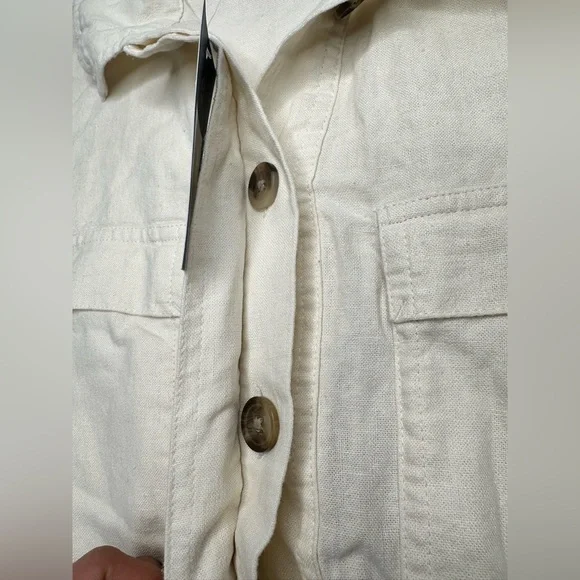 Universal Thread Women's Short Sleeve Linen Boilersuit Casual Jumpsuit Size 8 - Picture 10 of 16